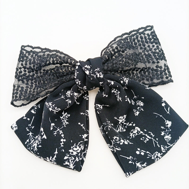 Wholesale Soufflé Letter Bow Lace Hair Clip